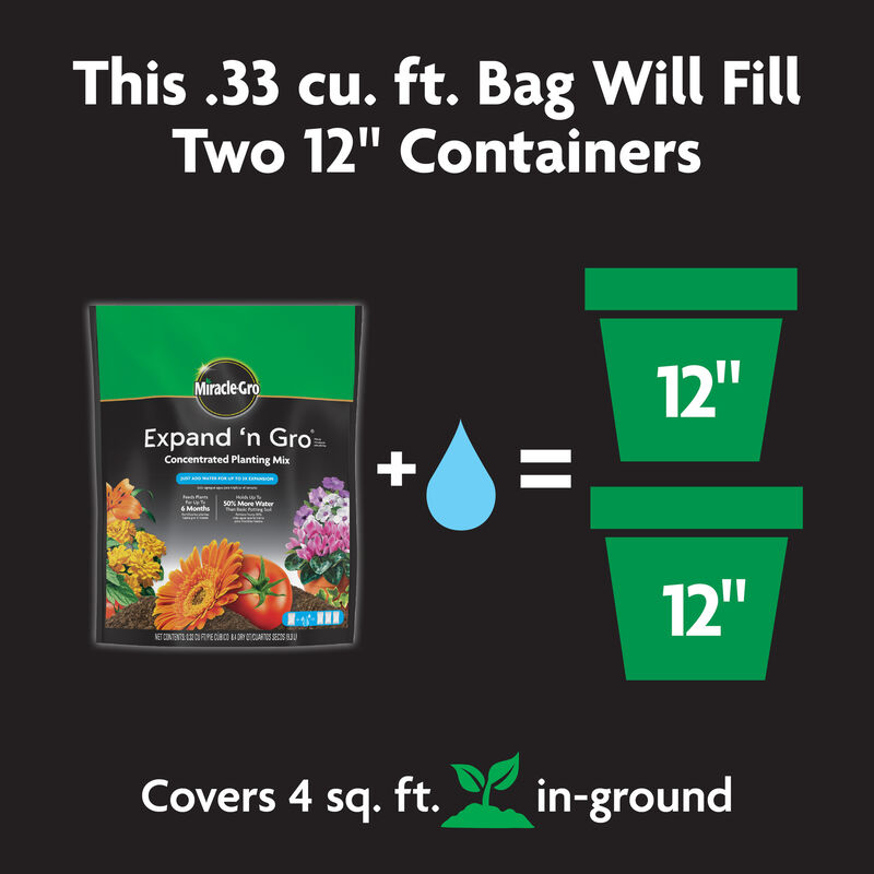 Miracle-Gro® Expand 'N Gro Concentrated Planting Mix 0.33CF image number null